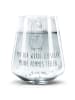 Mr. & Mrs. Panda Becherglas Pinguin Pommes mit Spruch in Transparent