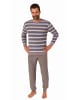 NORMANN Frottee Pyjama Schlafanzug Bündchen - 70682 in grau