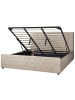 Beliani Doppelbett AMIENS in Beige - (W) 191 x (H) 109 x (L) 217 cm