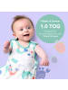 Schlummersack Babyschlafsack, 1.0 TOG in Weiß-Türkis
