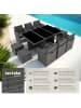 tectake Aluminium Rattan Gartenlounge für 6 bis 10 Personen, Inkl. Schutzhülle