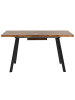Beliani Esszimmertisch HARLOW in Braun/Schwarz - (W) 90 x (H) 76 x (L) 140 cm