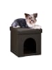 relaxdays 2tlg. Hund-Set in Braun/ Silber