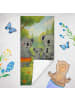 Mr. & Mrs. Panda Badehandtuch Koala Familie Design ohne Spruch in Gelb Pastell