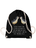 Mr. & Mrs. Panda Gym Bag Pinguin Liebe mit Spruch in Schwarz