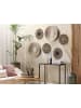 Beliani 6-tlg Wandobjekt PINTANO in Braun/Weiß/Schwarz