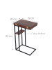 relaxdays Beistelltisch in Braun/ Schwarz - (B)52 x (H)64 x (T)39 cm