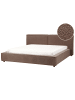 Beliani Doppelbett LINARDS in Braun - (W) 230 x (H) 88 x (L) 242 cm