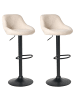 Beliani Drehhocker MEDULIN in Beige/Schwarz - (W) 47 x (H) 83 x (L) 39 cm