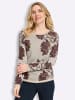 Sieh an! Jacquard-Pullover in elfenbein-schoko-gemustert