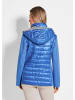 GOLDNER Kurzgröße:  Steppjacke mit abnehmbarer Kapuze in blau