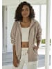 LASCANA Kapuzensweatjacke in taupe