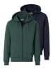 Redmond Sweatjacke / Hoodie Basic in Dunkelblau / dunkelgrün