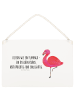Mr. & Mrs. Panda Schild Flamingo Classic mit Spruch in Transparent