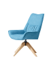 Home Nature Wohnkonzept Essstuhl 360° drehbar in Blau 64x60.5x95.5 cm