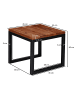 KADIMA DESIGN Beistelltisch | Sheesham/Metall, 45x40x45cm, Industrial