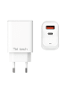Wisam Teltech Ladegerät GaN USB / USB-C 65W QC PD weiß TCH-05