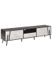 Beliani TV-Möbel BLACKPOOL in Grau/Schwarz - (W) 177 x (H) 46 x (L) 40 cm