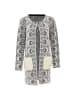 faina Damen Strickjacke in Wollweiss Schwarz