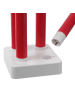 MARELIDA 4x LED Stabkerzen Tafelkerzen wiederaufladbar H: 25cm in rot