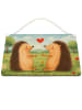Mr. & Mrs. Panda Deko Schild Igel Liebe Design ohne Spruch in Weiß