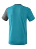 erima 5-C T-Shirt in oriental blue melange/grau melange/weiss