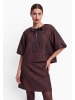 Zero  Blusenjacke mit Jacquard in Brown/Black