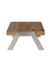 58 aufm Kessel COUCHTISCH Chaitra 67x65x35 ohne Funktion Edelstahl/Wildeiche Antik