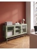 Beliani Vitrine DEVON in Grün - (W) 115 x (H) 64 x (L) 35 cm
