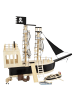 small foot Spielzeug-Schiff Piratenschiff für Biegepuppen in schwarz