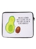 Mr. & Mrs. Panda Notebook Tasche Avocado Kern rollt mit Spruch in Weiß