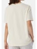 Schiesser Schlafanzug Shirt kurzarm Mix & Relax Organic Cotton in Creme