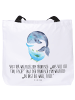 Mr. & Mrs. Panda Schultasche Walfisch Thunfisch mit Spruch in Weiß