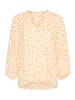 Kaffe Langarm-Bluse KAsigrid Regular fit in White/Orange Graphic Dots
