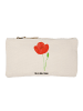 Mr. & Mrs. Panda Make-up-Tasche Blume Mohnblume ohne Spruch in Weiß