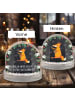 Mr. & Mrs. Panda Schneekugel Fuchs Gitarre mit Spruch in Kreidetafel