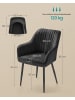 SONGMICS 4er-Set: Esszimmerstuhl in Tintenschwarz - (B)62.5 x (H)85 x (T)60 cm