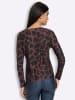 Heine Druck-Shirt in braun-marine-bedruckt