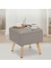 relaxdays Sitzhocker in Grau - (B)40x (H)40 x (T)40 cm