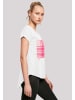 F4NT4STIC Long Cut T-Shirt Karo Pink in weiß