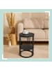 relaxdays Beistelltisch in Schwarz - (B)40 x (H)56 x ø 40 cm