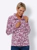 Sieh an! Fleeceshirt in orchidee-violett-bedruckt