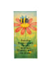 Mr. & Mrs. Panda Badehandtuch Hummel Blume Design mit Spruch in Gelb Pastell