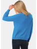 GOLDNER Kaschmirstrickjacke mit Rundhalsausschnitt Kuschelweiche Kaschmir-Strickjacke mit Rundhals in atlantikblau