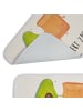 Mr. & Mrs. Panda Badezimmerteppich Avocado Toast mit Spruch in Weiß