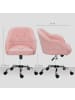 HOMCOM Bürostuhl-56L x 61B x 76-86H cm-Rosa
