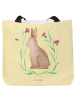 Mr. & Mrs. Panda Shopper Damen Hase Sitzen ohne Spruch in Gelb Pastell