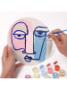 ARTNANAS 
PVC-Tischset Malen nach Zahlen 6er Set-"Abstrakte Porträts" 20cm