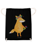 Mr. & Mrs. Panda wander rucksack Fuchs Blumen ohne Spruch in Schwarz