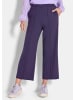 GOLDNER Kurzgröße:  Culotte Verkürzte Jersey-Hose VERA mit Biesen in lila